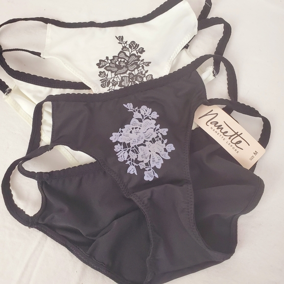 🐻 Nanette Lepore 3 Pair Sexy Strappy Panties - Picture 4 of 4